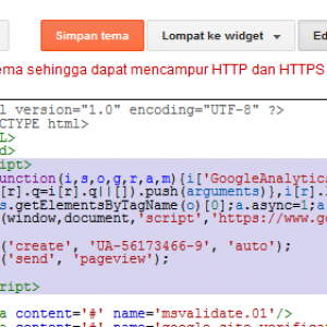 cara memasang kode google analytic di blogspot langsung di template