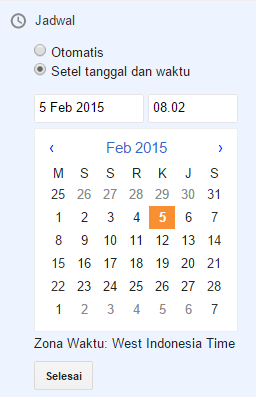 setting jadwal update artikel otomatis