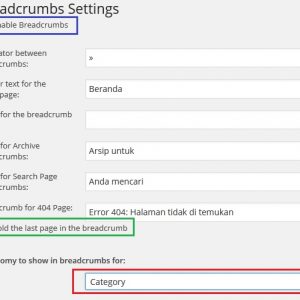 cara membuat breadcrumbs menggunakan plugin yoast