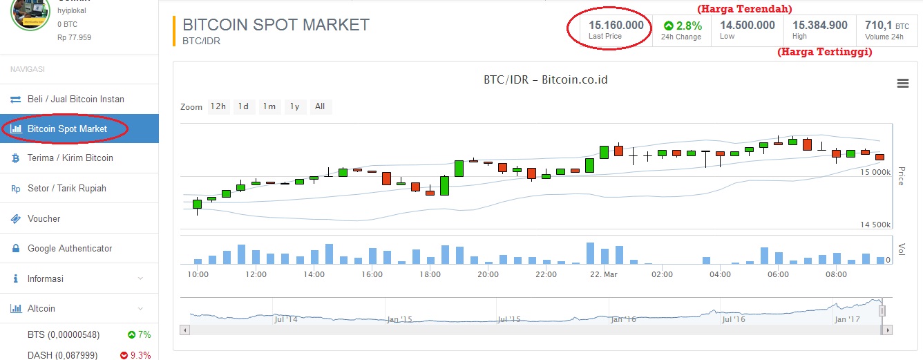 garis bitcoin spot market naik