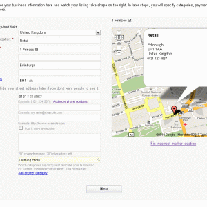 Google Business form