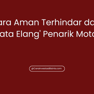 Cara Aman Terhindar dari 'Mata Elang' Penarik Motor